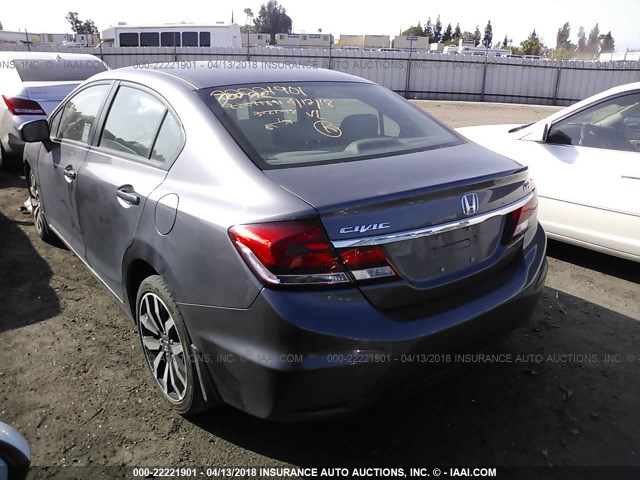 2HGFB2F91FH526245 - 2015 HONDA CIVIC EXL 灰色 照片 3