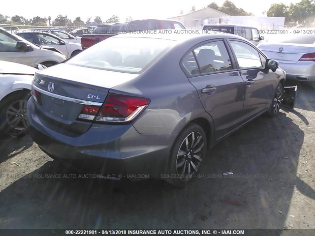 2HGFB2F91FH526245 - 2015 HONDA CIVIC EXL 灰色 照片 4