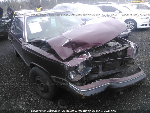 1B3BD41DXGG190589 - 1986 DODGE ARIES LE MAROON photo 1