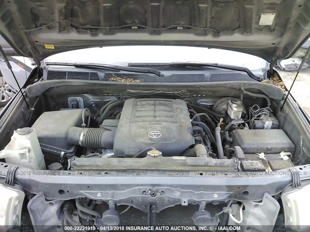 5TFRY5F17DX140413 - 2013 TOYOTA TUNDRA DOUBLE CAB SR5 GRAY photo 10