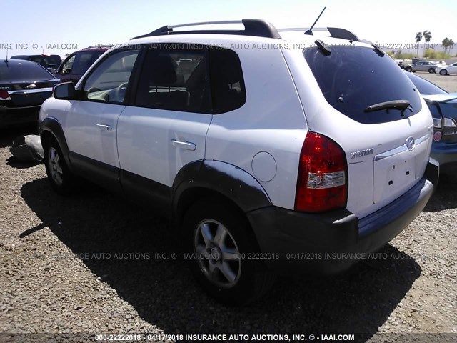 KM8JN12D55U084520 - 2005 HYUNDAI TUCSON GLS/LX WHITE photo 3