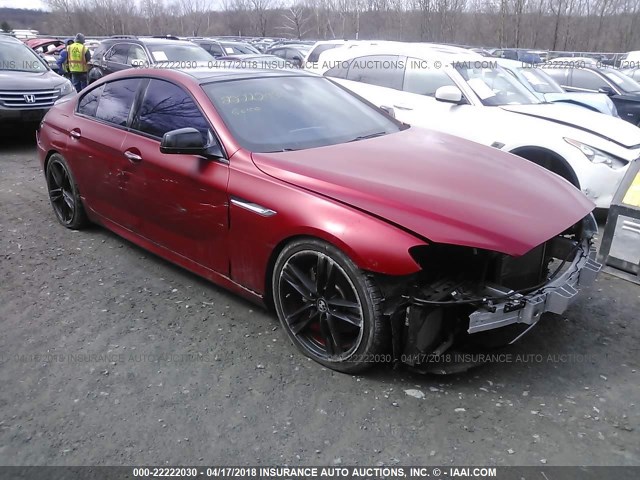 WBA6B4C5XFD761765 - 2015 BMW 650 XI/GRAN COUPE RED photo 1