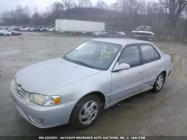 1NXBR12E22Z634298 - 2002 TOYOTA COROLLA CE/LE/S SILVER photo 2