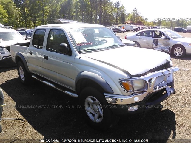 5TEGM92N81Z817962 - 2001 TOYOTA TACOMA DOUBLE CAB PRERUNNER SILVER photo 1