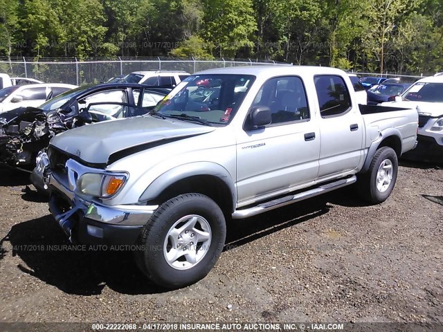 5TEGM92N81Z817962 - 2001 TOYOTA TACOMA DOUBLE CAB PRERUNNER SILVER photo 2