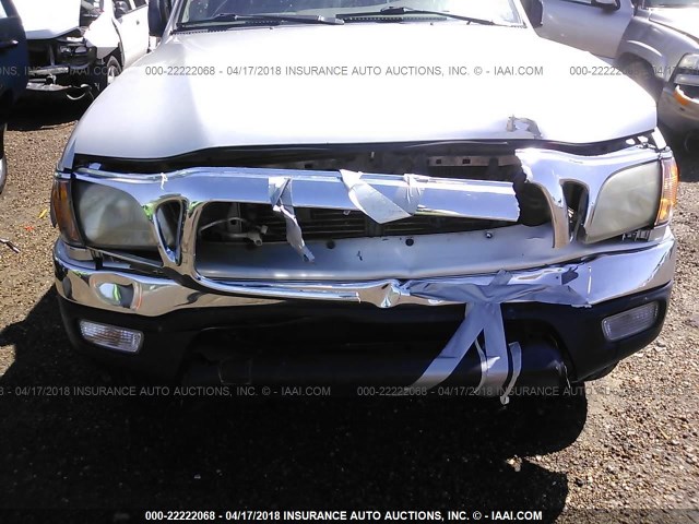 5TEGM92N81Z817962 - 2001 TOYOTA TACOMA DOUBLE CAB PRERUNNER SILVER photo 6