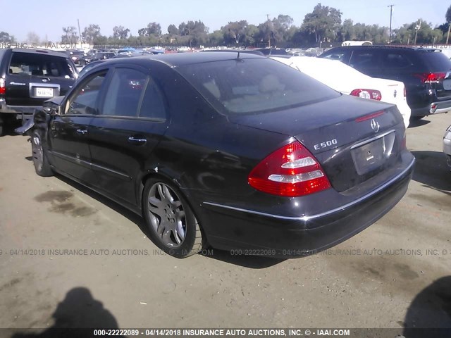 WDBUF70J54A493786 - 2004 MERCEDES-BENZ E 500 BLACK photo 3