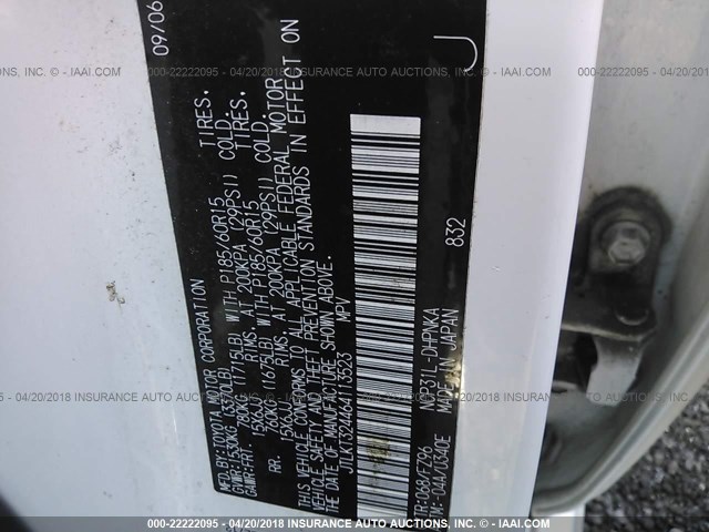 JTLKT324464113523 - 2006 TOYOTA SCION XB თეთრი ფოტო 9