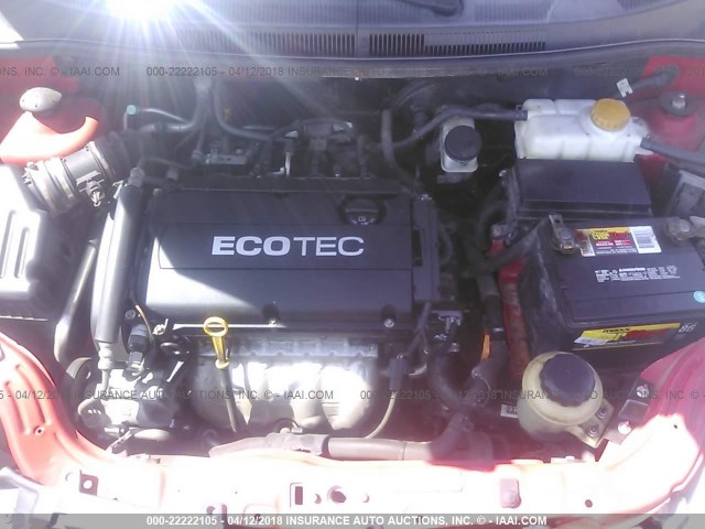 KL1TD5DE5BB160166 - 2011 CHEVROLET AVEO LS/LT 红色 照片 10