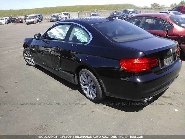 WBAKE5C50DJ107884 - 2013 BMW 328 I SULEV BLACK photo 3