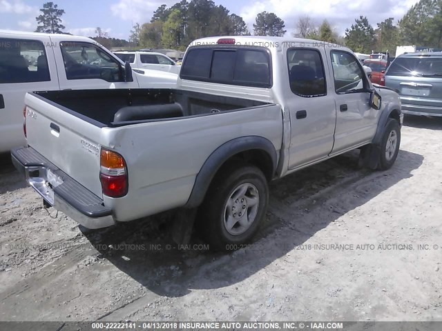 5TEGN92N52Z021541 - 2002 TOYOTA TACOMA DOUBLE CAB PRERUNNER GRAY photo 4
