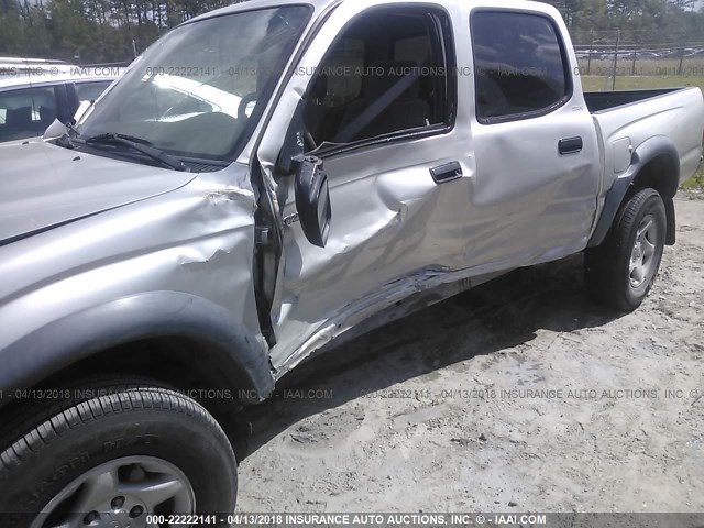 5TEGN92N52Z021541 - 2002 TOYOTA TACOMA DOUBLE CAB PRERUNNER GRAY photo 6