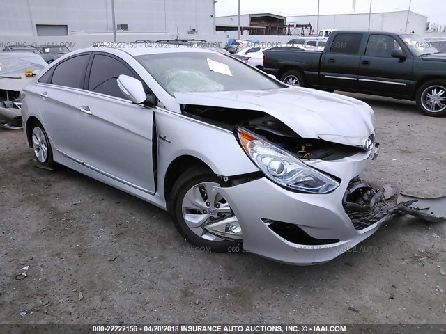 KMHEC4A44FA131176 - 2015 HYUNDAI SONATA HYBRID/LIMITED SILVER photo 1