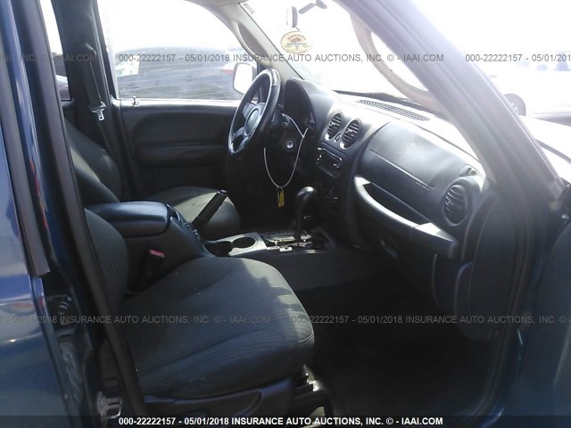 1J4GL48K74W231218 - 2004 JEEP LIBERTY SPORT 蓝色 照片 5