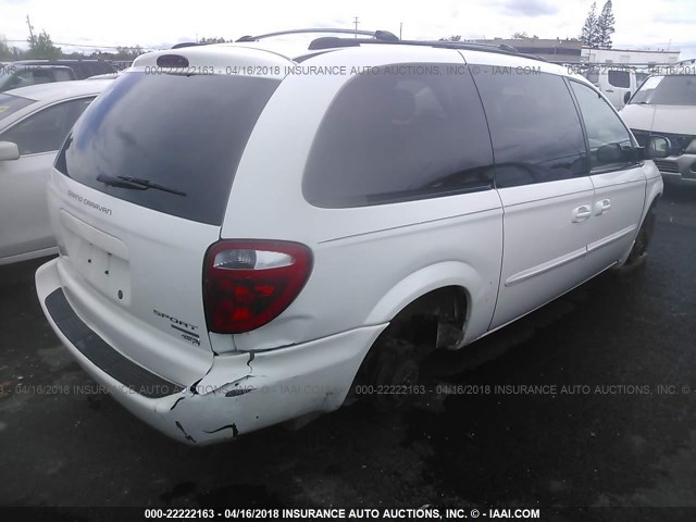 2D4GT44L83R106730 - 2003 DODGE GRAND CARAVAN SPORT WHITE photo 4