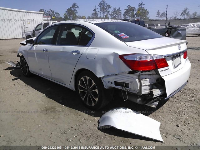 1HGCR2F5XEA274648 - 2014 HONDA ACCORD SPORT WHITE photo 3