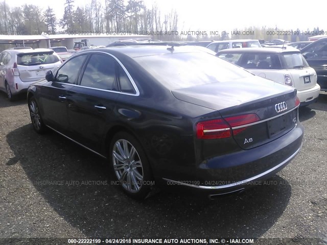 WAUJ2AFD9FN028032 - 2015 AUDI A8 QUATTRO BLACK photo 3