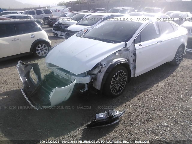 3FA6P0K94HR123996 - 2017 FORD FUSION TITANIUM WHITE photo 2