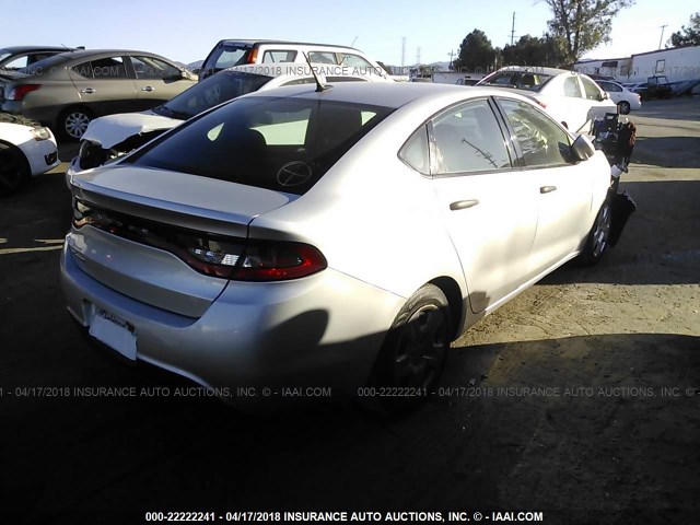 1C3CDFAA9DD245135 - 2013 DODGE DART SE/AERO SILVER photo 4