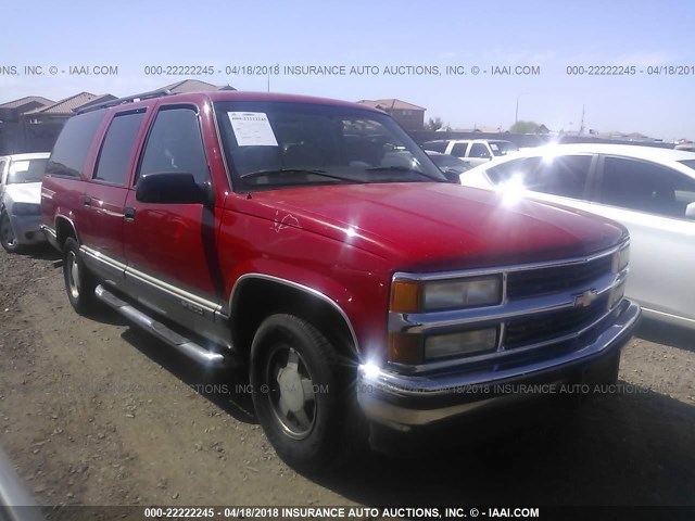 3GNEC16R9XG230609 - 1999 CHEVROLET SUBURBAN C1500 RED photo 1