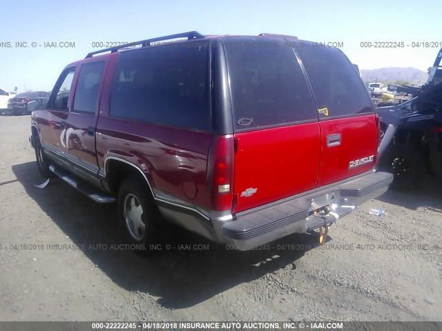 3GNEC16R9XG230609 - 1999 CHEVROLET SUBURBAN C1500 RED photo 3