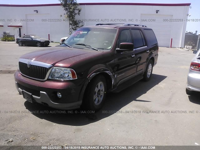 5LMFU27R73LJ16421 - 2003 LINCOLN NAVIGATOR BURGUNDY photo 2