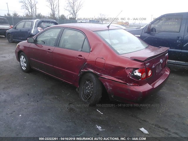 2T1BR32E17C787002 - 2007 TOYOTA COROLLA CE/LE/S RED photo 3