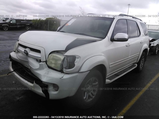 5TDBT48A37S291282 - 2007 TOYOTA SEQUOIA LIMITED WHITE photo 2