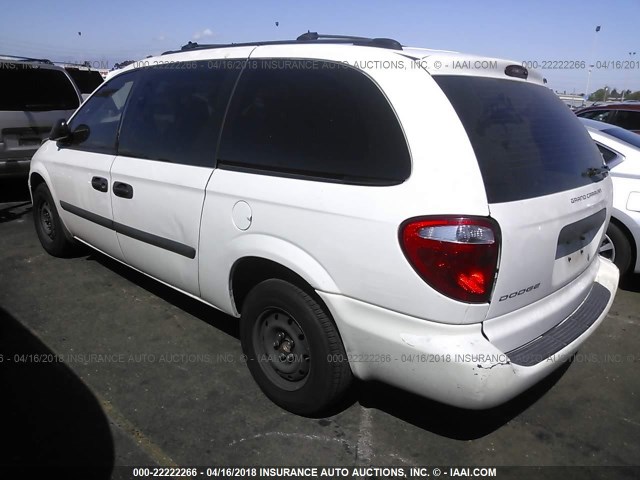 1D4GP24RX5B184165 - 2005 DODGE GRAND CARAVAN SE WHITE photo 3