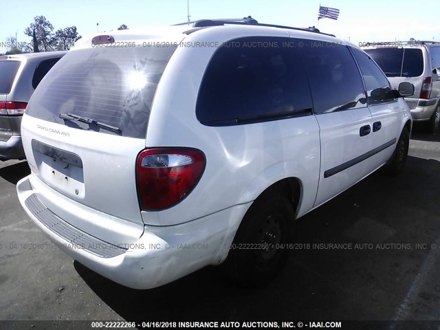 1D4GP24RX5B184165 - 2005 DODGE GRAND CARAVAN SE WHITE photo 4