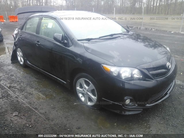 2T1BU4EE6BC713437 - 2011 TOYOTA COROLLA S/LE BLACK photo 1