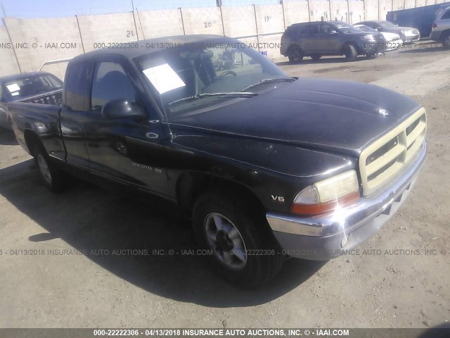 1B7GL23X0VS253860 - 1997 DODGE DAKOTA BLACK photo 1