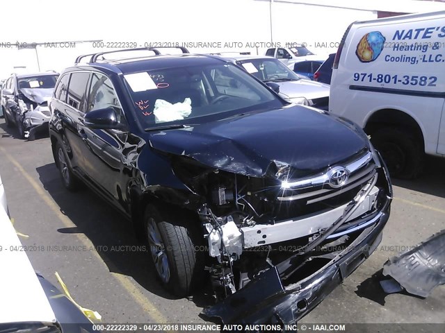 5TDJKRFH4FS171405 - 2015 TOYOTA HIGHLANDER XLE შავი ფოტო 1