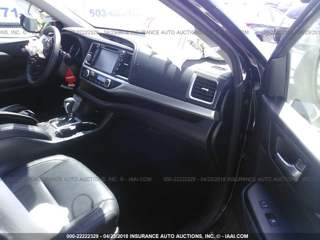 5TDJKRFH4FS171405 - 2015 TOYOTA HIGHLANDER XLE შავი ფოტო 5
