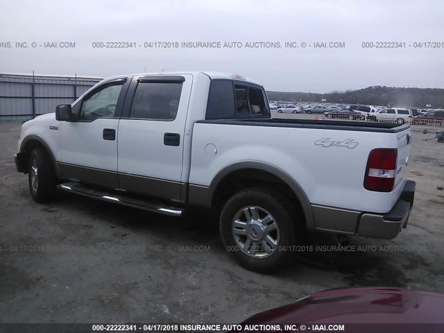 1FTPW14V66KC79251 - 2006 FORD F150 SUPERCREW WHITE photo 3