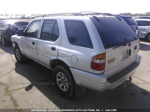 4S2CM58W0W4370846 - 1998 ISUZU RODEO S/LS SILVER photo 3