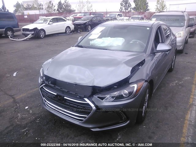 KMHD84LF4HU395978 - 2017 HYUNDAI ELANTRA SE/VALUE/LIMITED GRAY photo 2