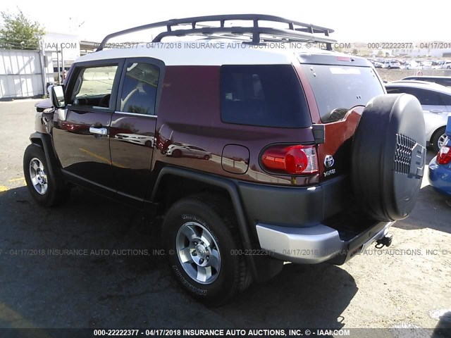 JTEBU11F68K020660 - 2008 TOYOTA FJ CRUISER MAROON photo 3