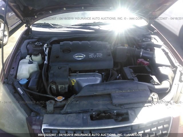 1N4AL11D75N403136 - 2005 NISSAN ALTIMA S/SL RED photo 10