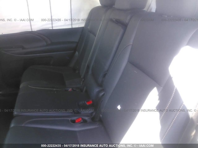 5TDKKRFH8GS120303 - 2016 TOYOTA HIGHLANDER XLE შავი ფოტო 8