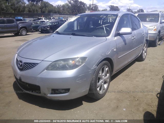 JM1BK32G081156219 - 2008 MAZDA 3 I SILVER photo 2