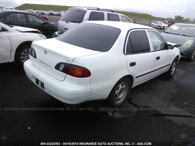 1NXBR12E6YZ309677 - 2000 TOYOTA COROLLA VE/CE/LE WHITE photo 4