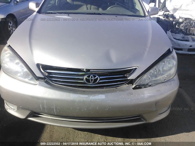 4T1BE32K16U132515 - 2006 TOYOTA CAMRY LE/XLE/SE ოქროსფერი ფოტო 6