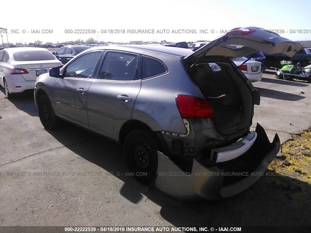 JN8AS58T39W058208 - 2009 NISSAN ROGUE S/SL GRAY photo 3