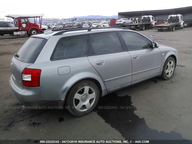 WAUVC68E24A043042 - 2004 AUDI A4 1.8T AVANT QUATTRO SILVER photo 4