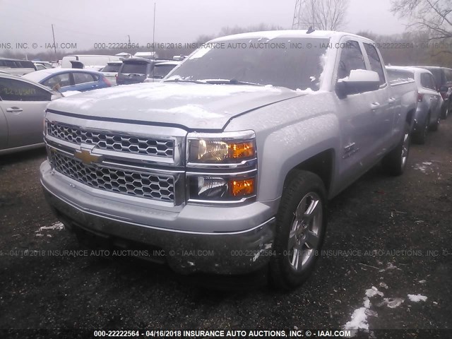 1GCRCREC5EZ116822 - 2014 CHEVROLET SILVERADO C1500 LT SILVER photo 2