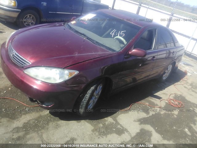 4T1BF32K25U109644 - 2005 TOYOTA CAMRY LE/XLE/SE 红色 照片 2