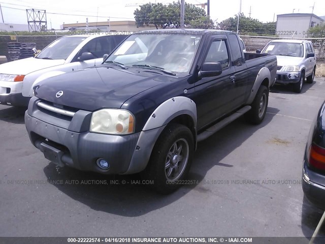 1N6ED26T22C337999 - 2002 NISSAN FRONTIER KING CAB XE/KING CAB SE BLACK photo 2