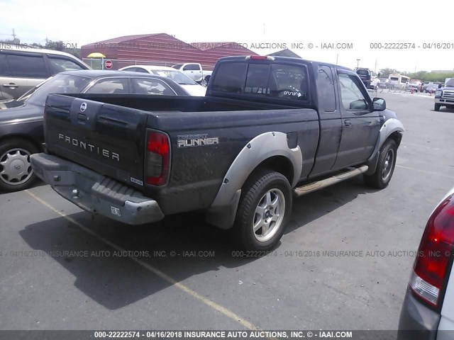 1N6ED26T22C337999 - 2002 NISSAN FRONTIER KING CAB XE/KING CAB SE BLACK photo 4