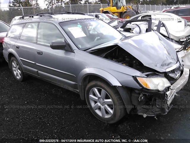 4S4BP61C197332500 - 2009 SUBARU OUTBACK 2.5I GRAY photo 1